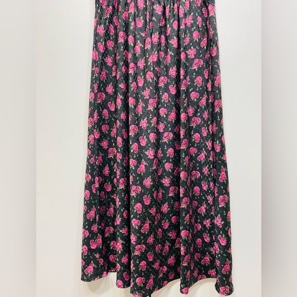 Torrid Womens Plus Floral Tea Length Woven Jacquard Lace Trim Cami Dress Size - Picture 6 of 10